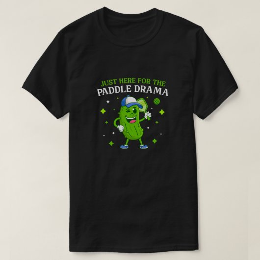 Hier für das Paddle Drama - Funny Pickleball T-Shirt (Design vorne)