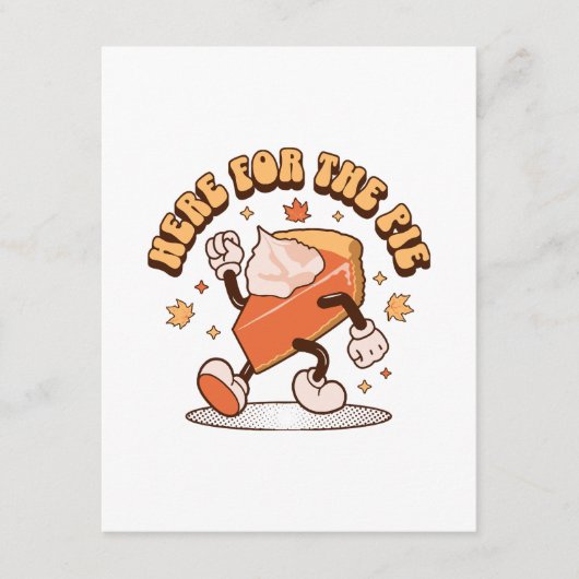 Hier für das Pie - Funny Erntedank Pumpkin Pie Begleitkarte (Vorderseite)