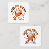 Hier für das Pie - Funny Erntedank Pumpkin Pie Quadratische Visitenkarte (Vorne/Hinten)