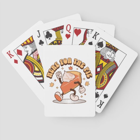 Hier für das Pie - Funny Erntedank Pumpkin Pie Spielkarten (Rückseite)