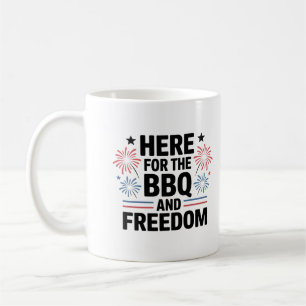 Hier für den BBQ und Freiheit 4. Juli Kaffeetasse