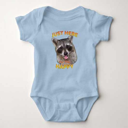 Hier für den Happy Raccoon Baby Bodysuit Baby Strampler (Vorderseite)