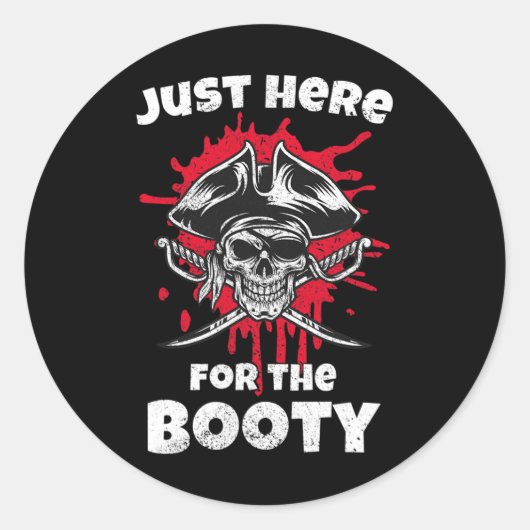 Hier für den Hintern Diy Halloween-Kostüm Runder Aufkleber (Vorderseite)