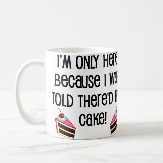 Hier für den Kuchen Funny Mug Kaffeetasse (Links)