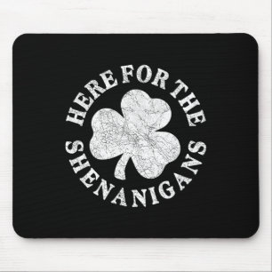 Hier Für Den Schabernack Grüner Glücksklee St. Pat Mousepad