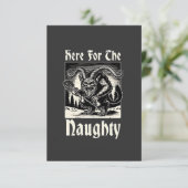 Hier für den verrückten Krampus Spooky Xmas Devil Einladung (Stehend Vorderseite)