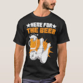 Hier für die Bier Bowling Bier trinken Ball Button T-Shirt (Vorderseite)