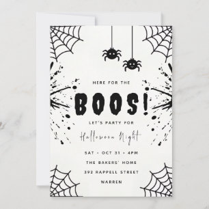 Hier für die Boos Halloween-Party Einladung