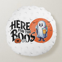 Hier für die Boos | Trinken Sie, und lassen Sie si Rundes Kissen