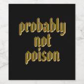 Hier für die "Boos" wahrscheinlich nicht Gift Weinetikett (Einzelnes Label)