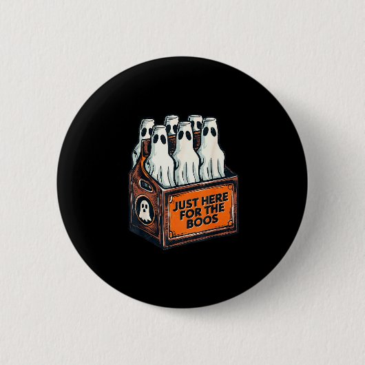 Hier für die Buh Halloween 6er Pack Schnaps Geist Button (Vorderseite)