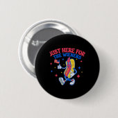 Hier für die Dackeln 4. Juli Hot Dog 6 Button (Vorne & Hinten)