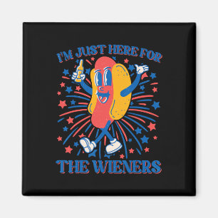 Hier für die Dackeln Hot Dog Funny 4. Juli Magnet
