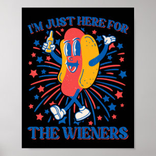 Hier für die Dackeln Hot Dog Funny 4. Juli Poster