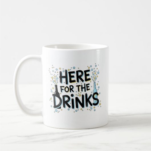Hier für die Drinks Tasse - Fun Party Design (Links)