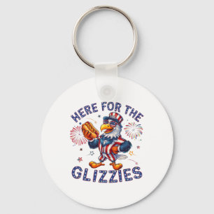 Hier für die Glizzies Hot Dog America Flag Schlüsselanhänger