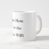 Hier für die kostenlosen WiFi lustigen Fehler Jumbo-Tasse (Vorderseite Rechts)