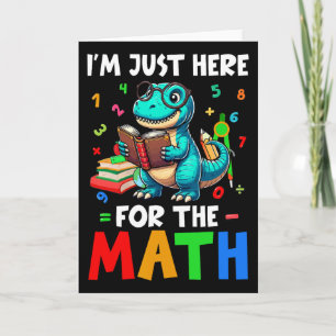 Hier für die Mathe Süße T-Rex Zählende Zahl Mathe  Karte