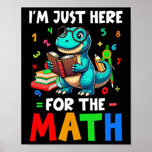 Hier für die Mathe Süße T-Rex Zählzahl Mathe  Poster