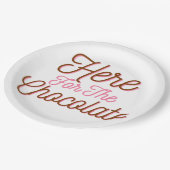 Hier für die Schokolade Pappteller (Schrägansicht)