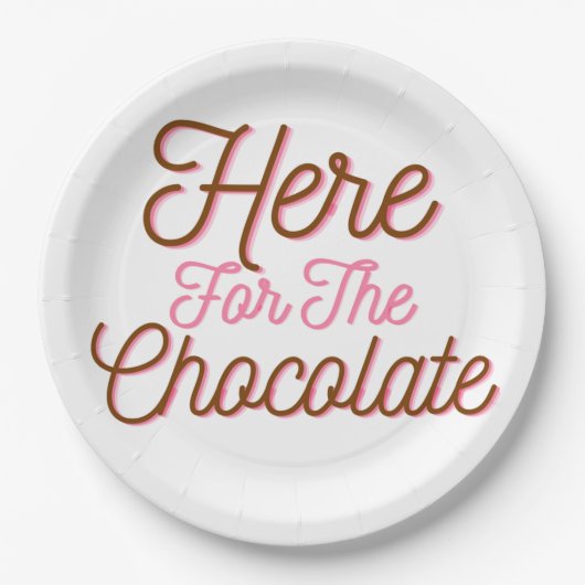 Hier für die Schokolade Pappteller (Vorderseite)