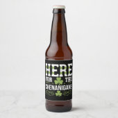 Hier für die Shenanigans Irish Ireland St Patrick Bierflaschenetikett (Vorderseite)