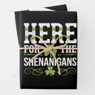Hier für die Shenanigans Irish Ireland St Patrick Geschenkpapier Set