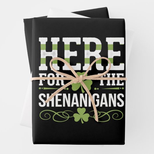 Hier für die Shenanigans Irish Ireland St Patrick Geschenkpapier Set (Beispiel)