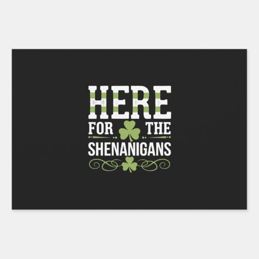 Hier für die Shenanigans Irish Ireland St Patrick Geschenkpapier Set (Vorderseite)