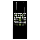 Hier für die Shenanigans Irish Ireland St Patrick Geschenktüte Für Weinflaschen (Vorderseite)