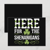 Hier für die Shenanigans Irish Ireland St Patrick Postkarte (Vorne/Hinten)