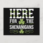 Hier für die Shenanigans Irish Ireland St Patrick Postkarte (Vorderseite)