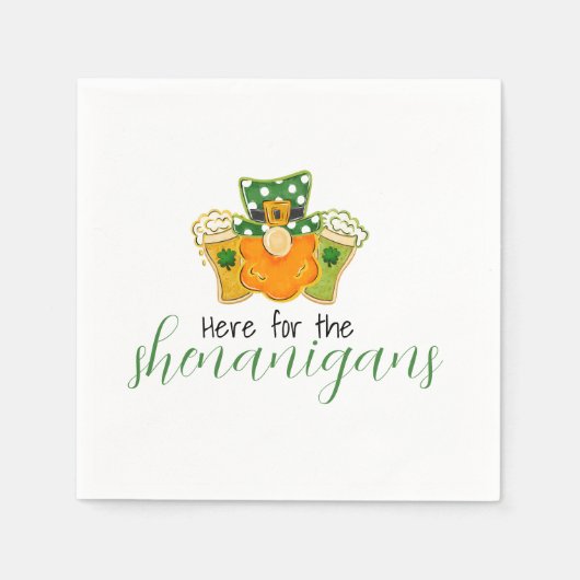 Hier für die Shenanigans St Patricks Leprechaun Serviette (Vorderseite)