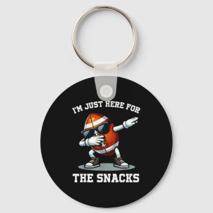 Hier für die Snacks American Football lustige Frau Schlüsselanhänger