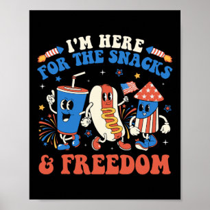 Hier für die Snacks und Freedom Boy Girl Kind 4. Poster