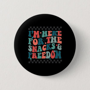 Hier für die Snacks und Freiheit 4. Juli Jungs G Button
