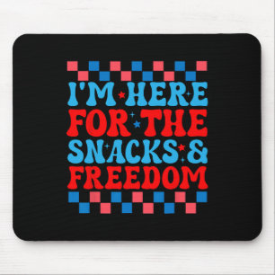 Hier für die Snacks und Freiheit Niedlich 4. Juli Mousepad