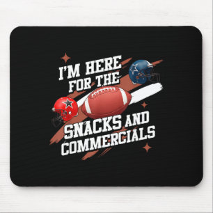 Hier für die Snacks und Werbespots Fußball Männer Mousepad