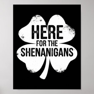 Hier für die Streiche St Patricks Day Glück Sha Poster