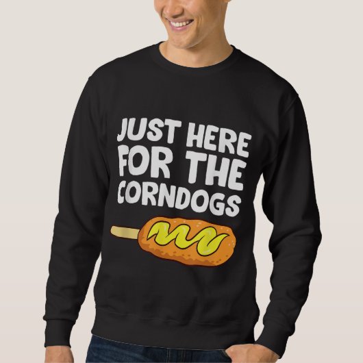 Hier für Maishunde Funny Corndog Sweatshirt (Vorderseite)