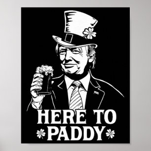Hier für Paddy Trump St. Patrick's Day Lucky Shamr Poster
