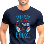 Hier für Red White und Booze Funny Patriotic Tri-Blend Shirt