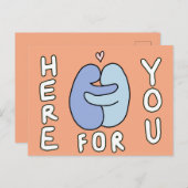 Hier für Sie Grußkarte Postkarte (Vorne/Hinten)