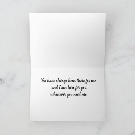 HIER FÜR "SIE", WENN SIE MICH JE BRAUCHEN KARTE (Innenseite)