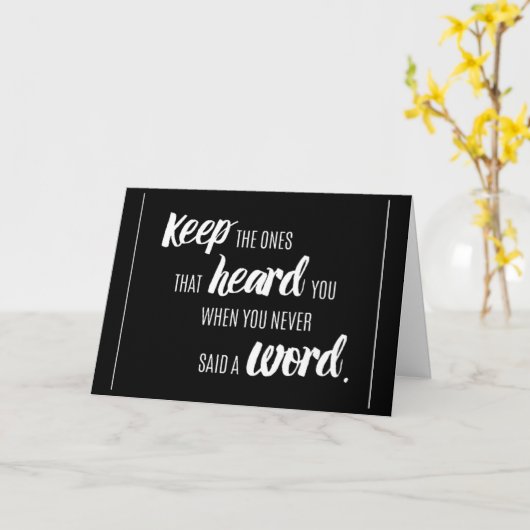 HIER FÜR "SIE", WENN SIE MICH JE BRAUCHEN KARTE (Gelbe Blume)