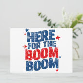 Hier für The Boom 4. Juli Patriotic Einladung (Stehend Vorderseite)