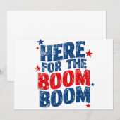 Hier für The Boom 4. Juli Patriotic Einladung (Vorne/Hinten)