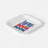 Hier für The Boom 4. Juli Patriotic Pappteller (Gewinkelt)