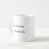 Hier für Wi-Fi - Relative Remote Work-Tasse Kaffeetasse (Vorderseite Links)
