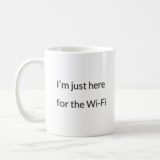 Hier für Wi-Fi - Relative Remote Work-Tasse Kaffeetasse (Links)